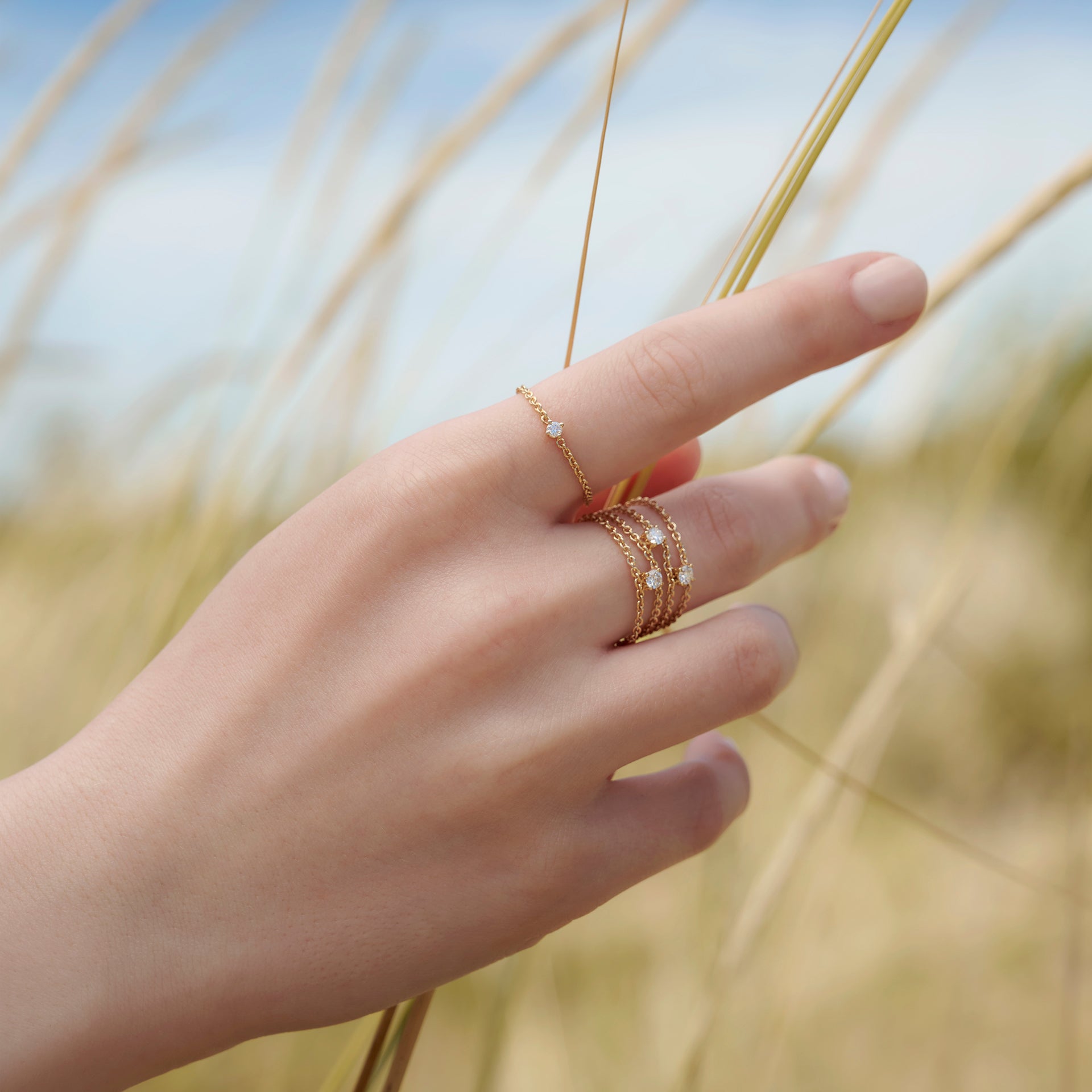 Multi Solitaire ring