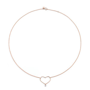L Heart Diamond Necklace