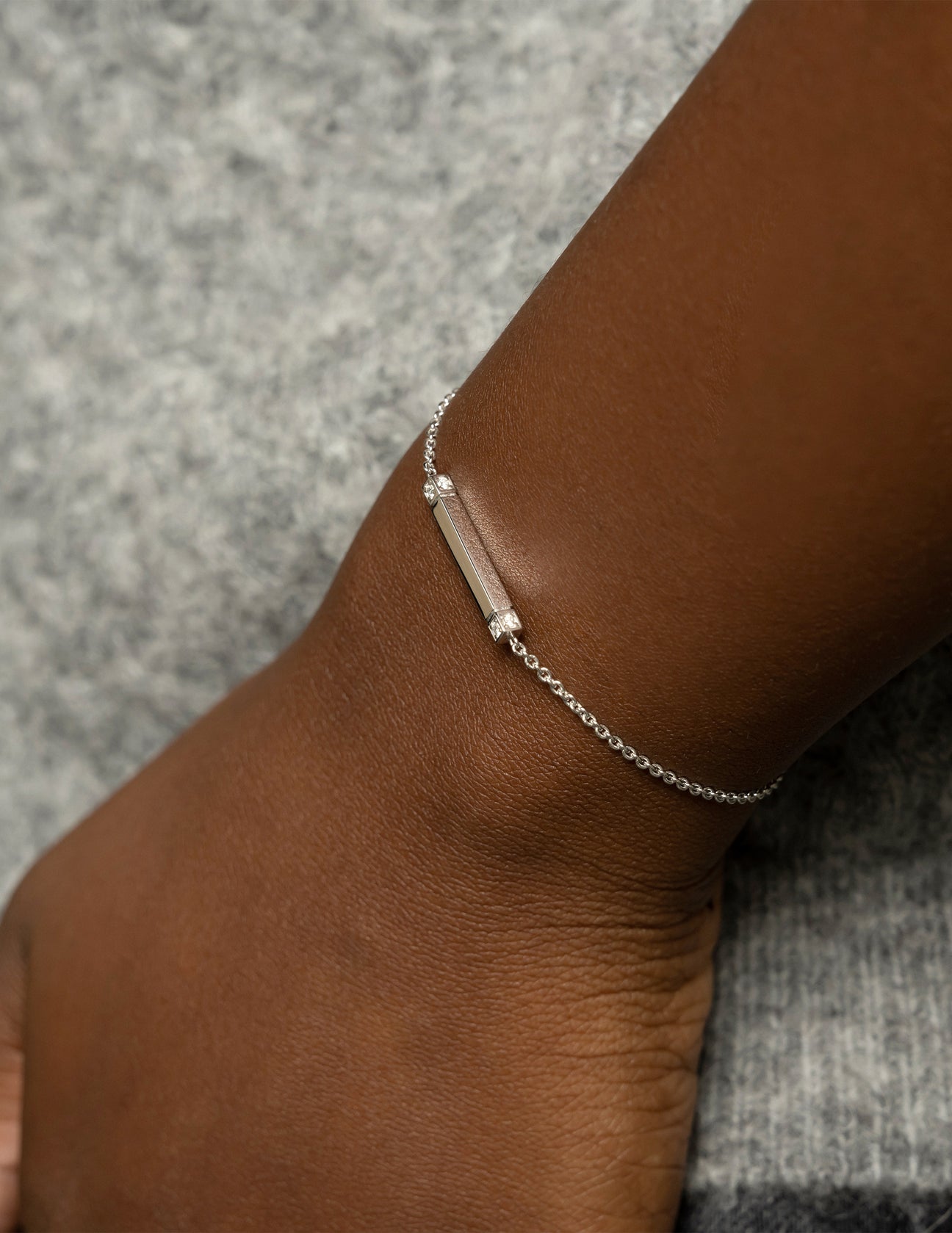White Linea Fine Bracelet