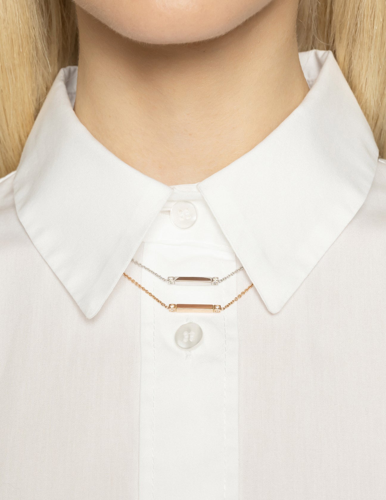 White Linea Fine Necklace
