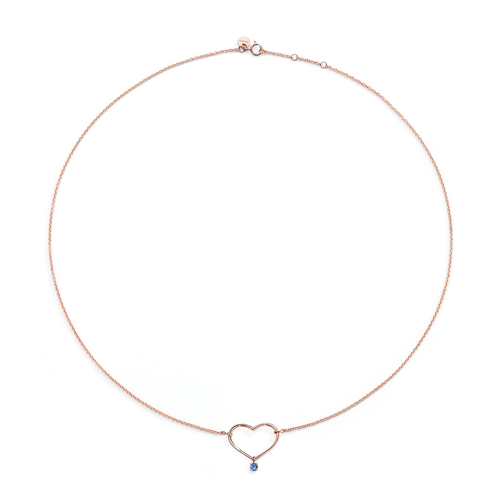 Blu Heart Necklace