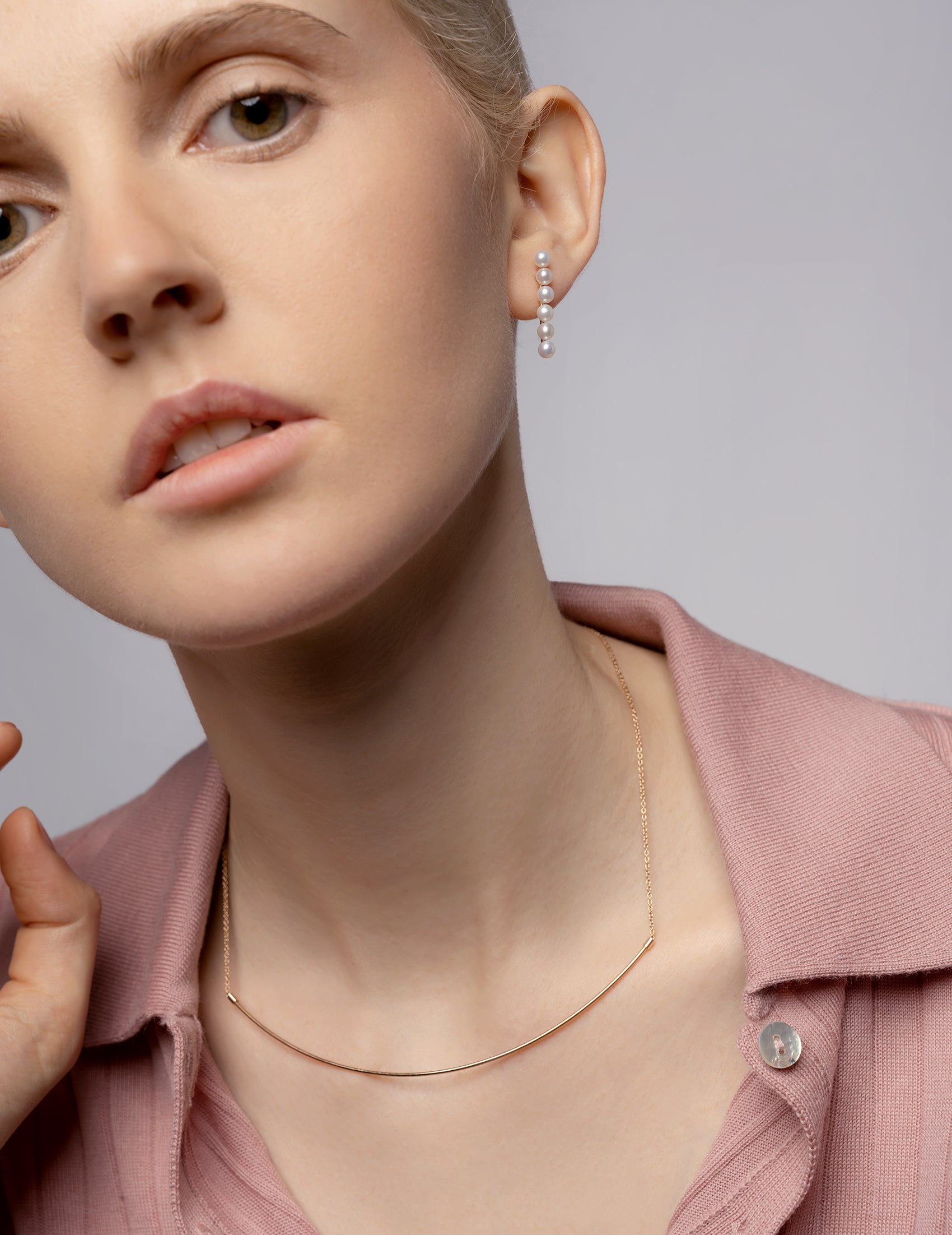 Collana in Oro Rosa 18 K Arco Burato - Main Image