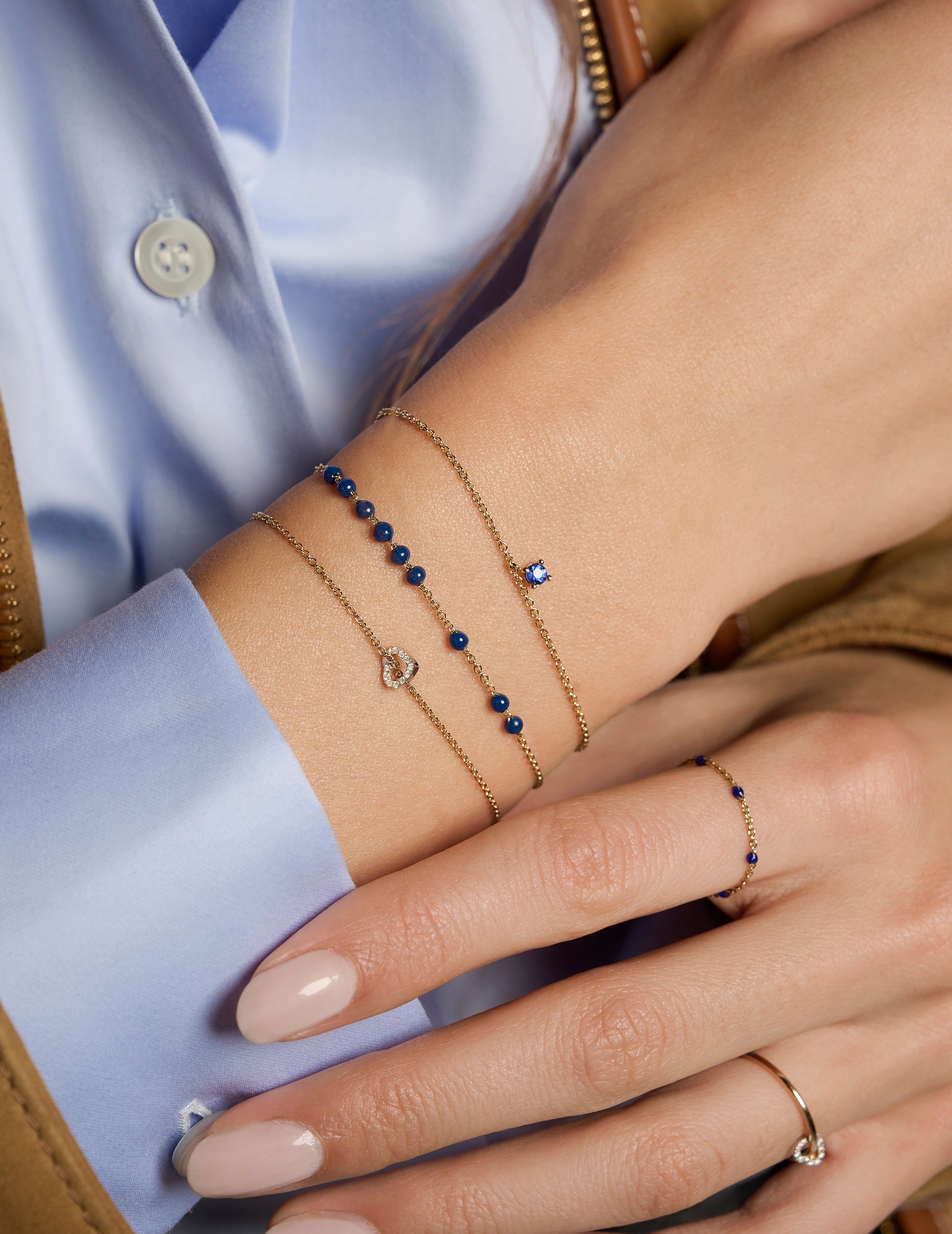 Bracciale Blu Dots Y