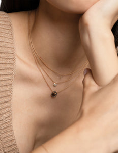 Brown Solitaire Necklace