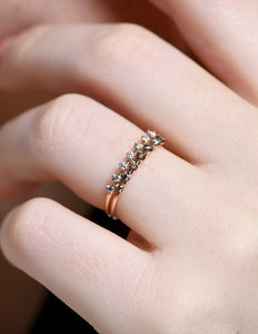 Brown Long Solitaire Ring
