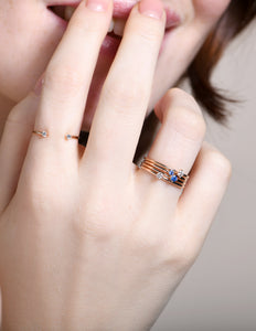 Blu Solitaire Ring