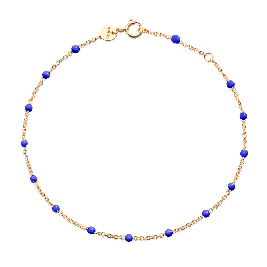 Yellow Blu Dots Bracelet