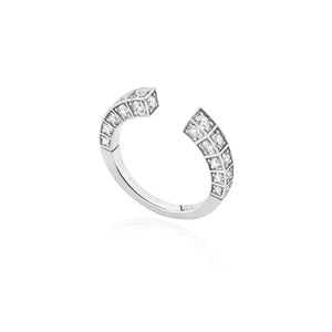 Linea Bold Full Diamonds White Ring