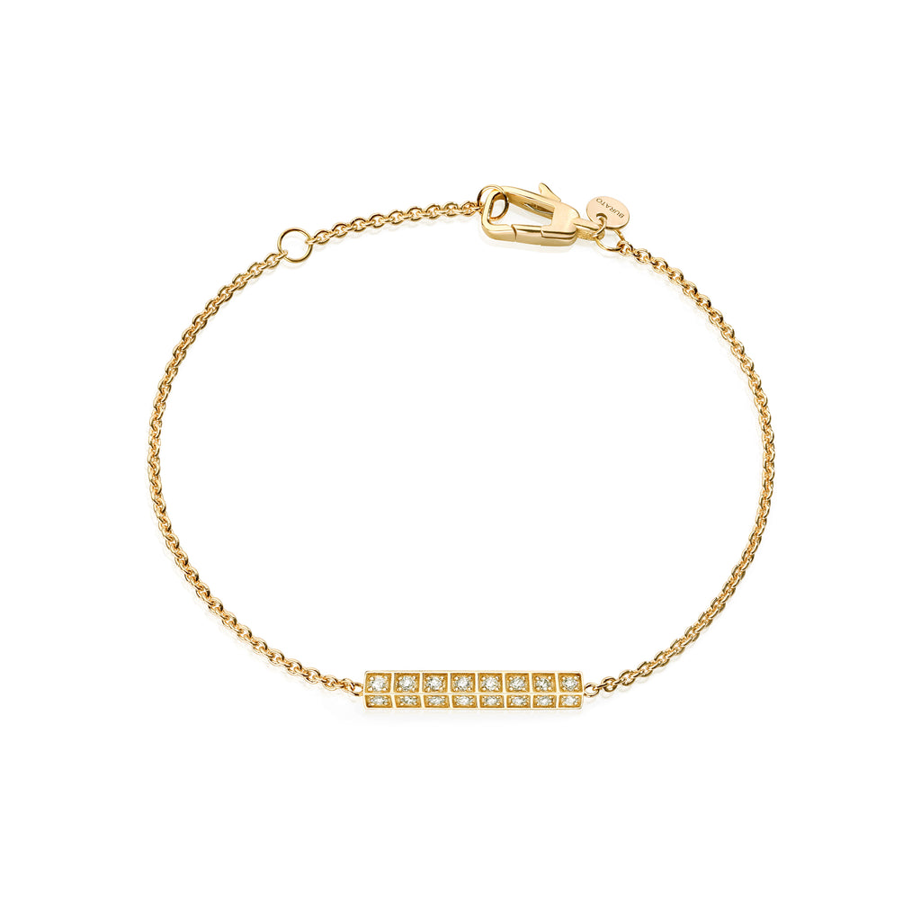 Linea Fine Full Diamonds Yellow Bracelet