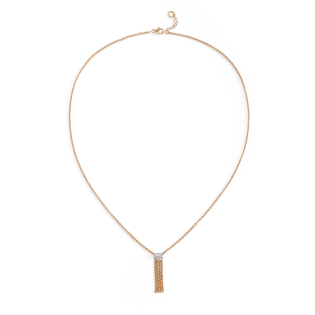 Collana Solitaire Baguette Y