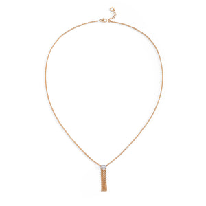 Solitaire Baguette Y Necklace