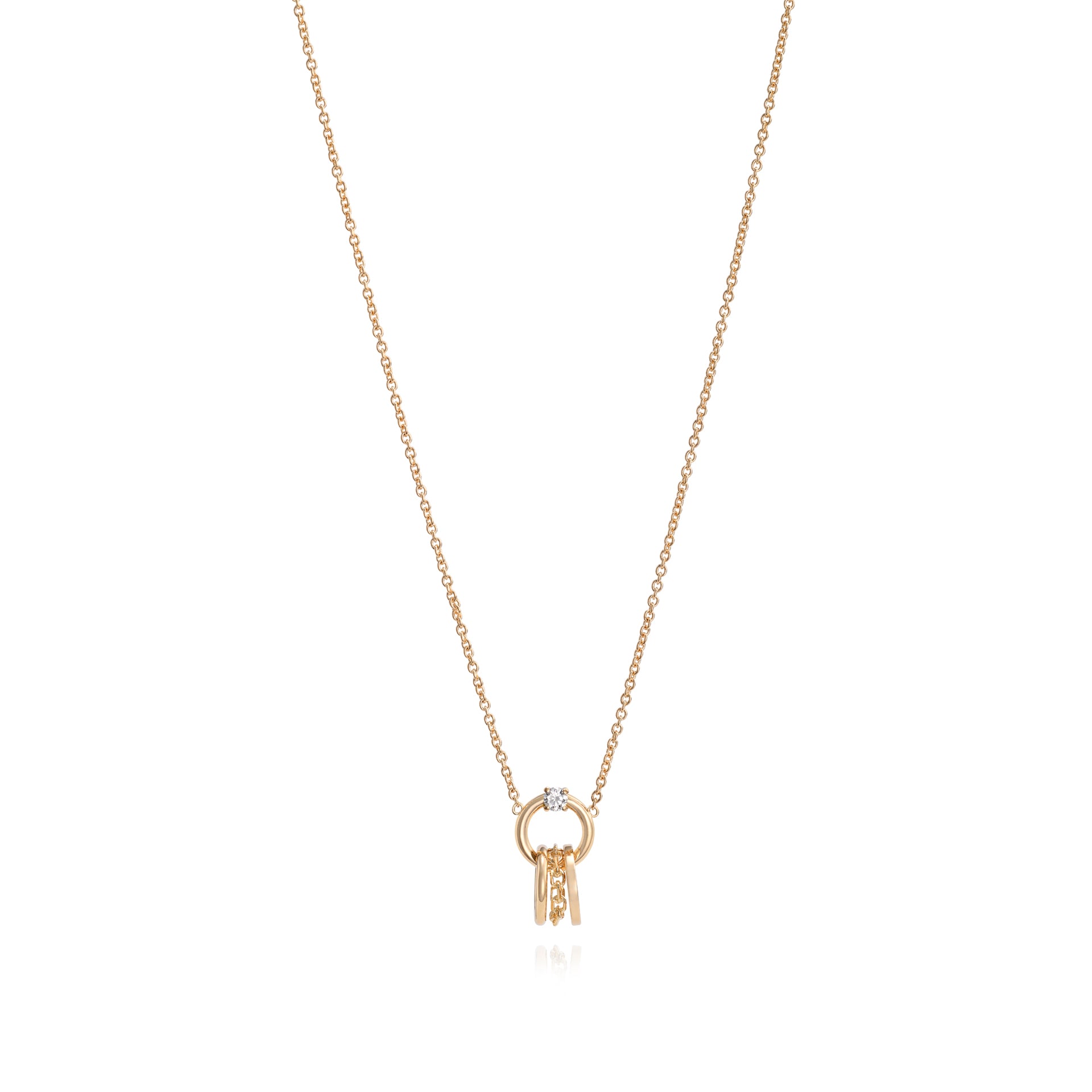 Collana Circle Solitaire Y