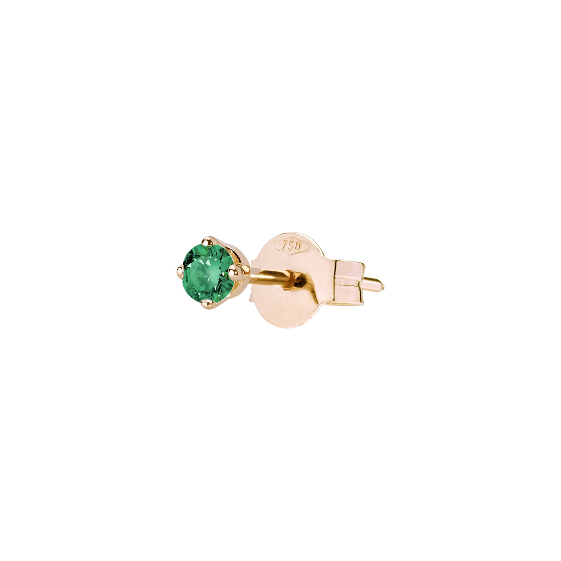 Emerald Solitaire Earring