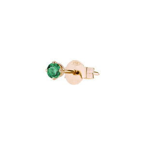 Emerald Solitaire Earring