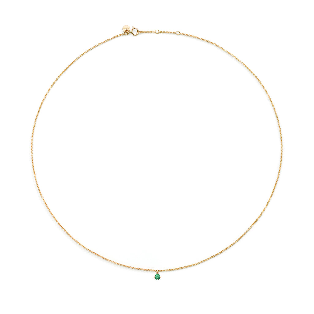 Emerald Solitaire Necklace