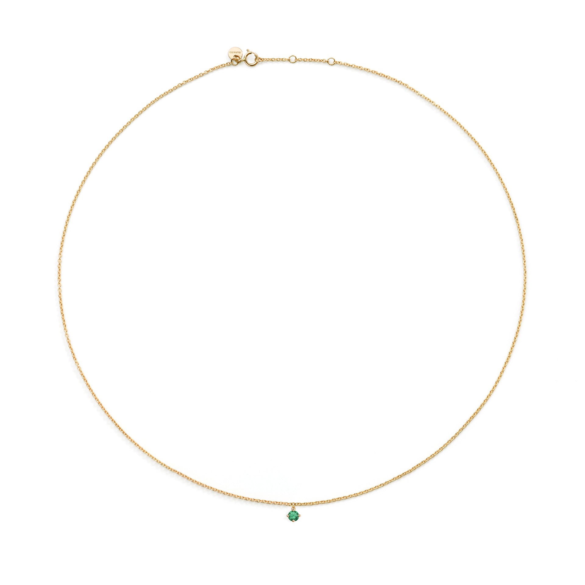 Emerald Solitaire Necklace