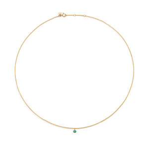 Emerald Solitaire Necklace