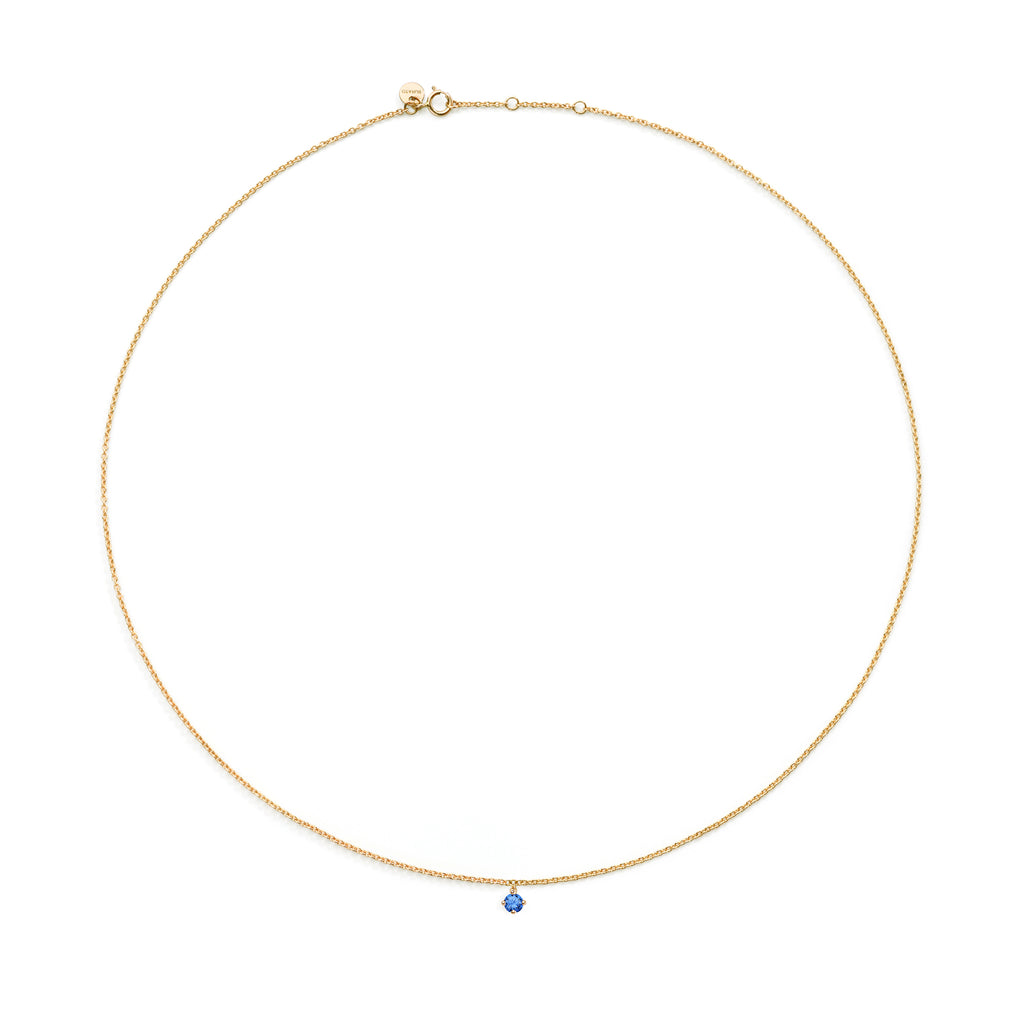 Sapphire Solitaire Necklace
