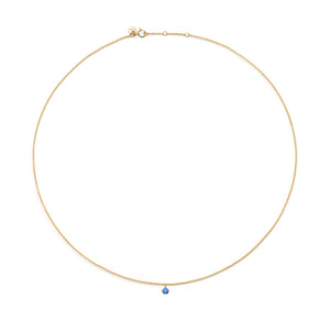 Sapphire Solitaire Necklace