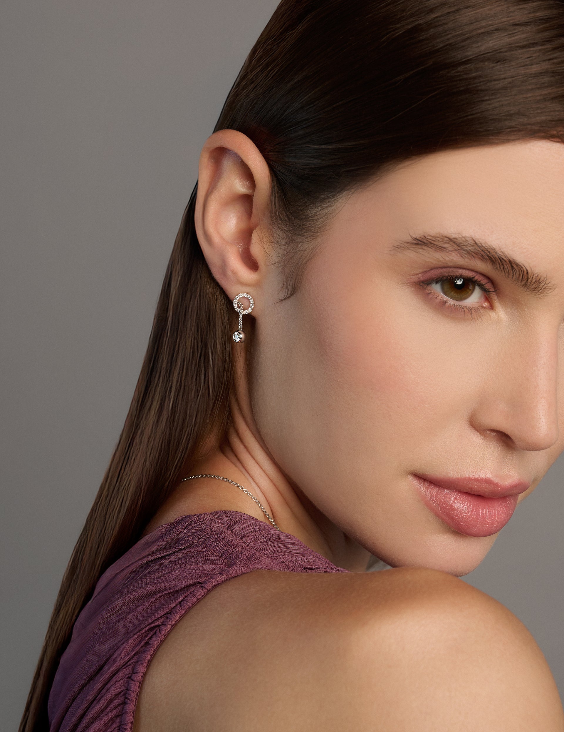 Orecchino Solitaire Bubble W Destro