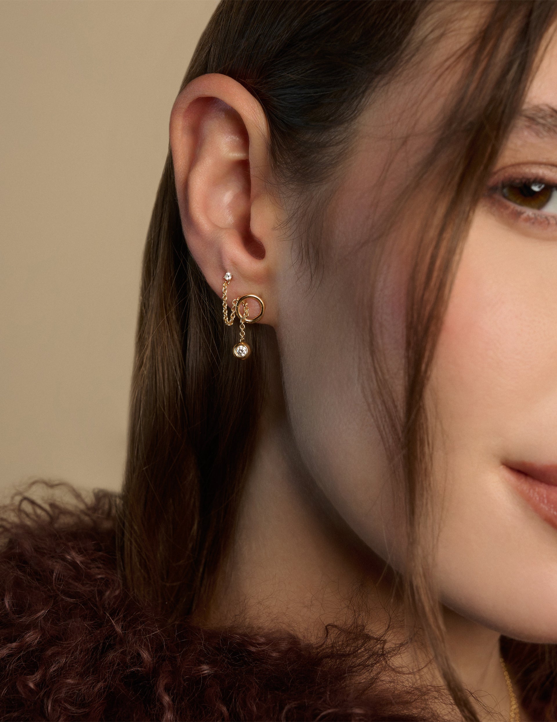 Orecchino Solitaire Bubble Y Destro