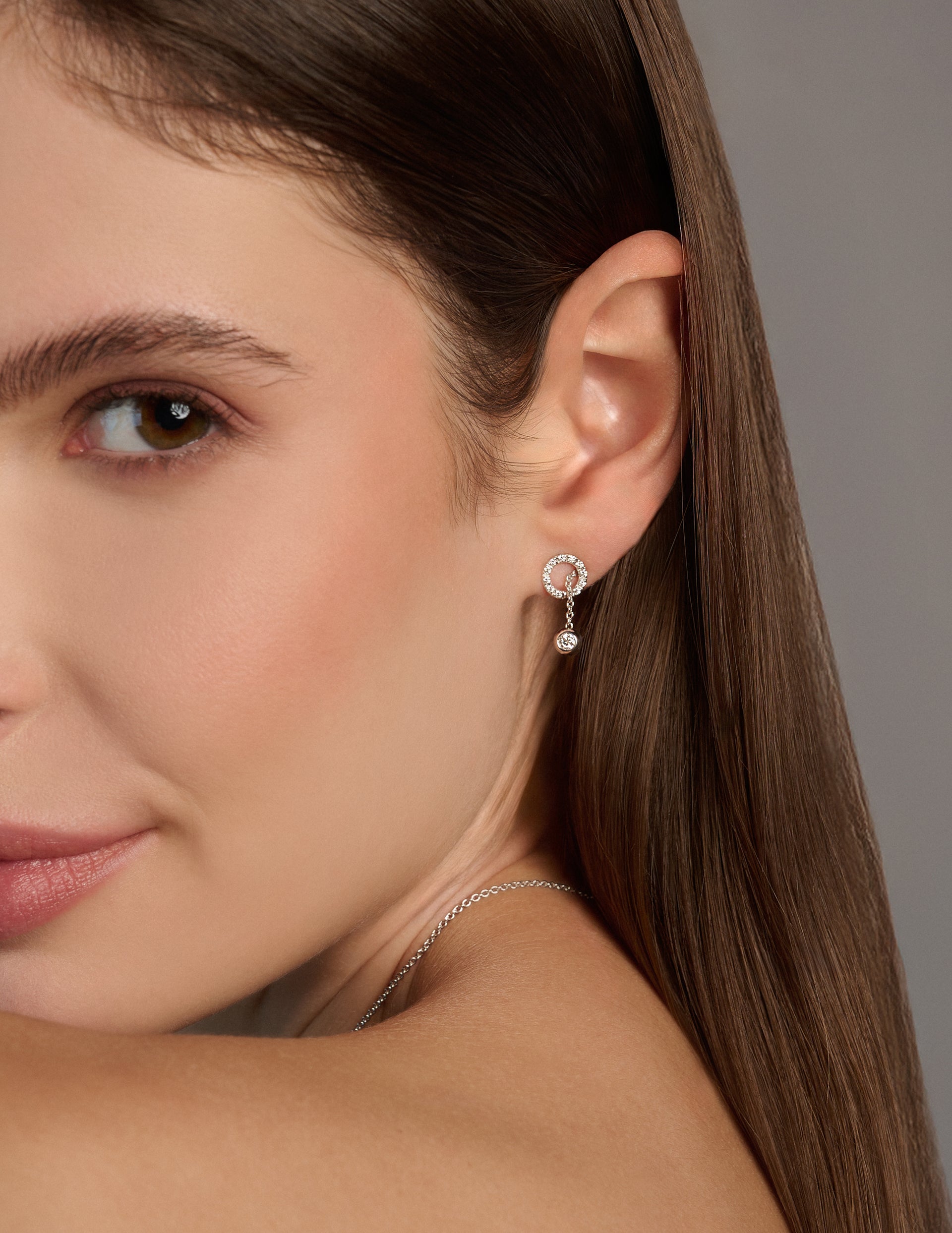 Orecchino Solitaire Bubble W Sinistro