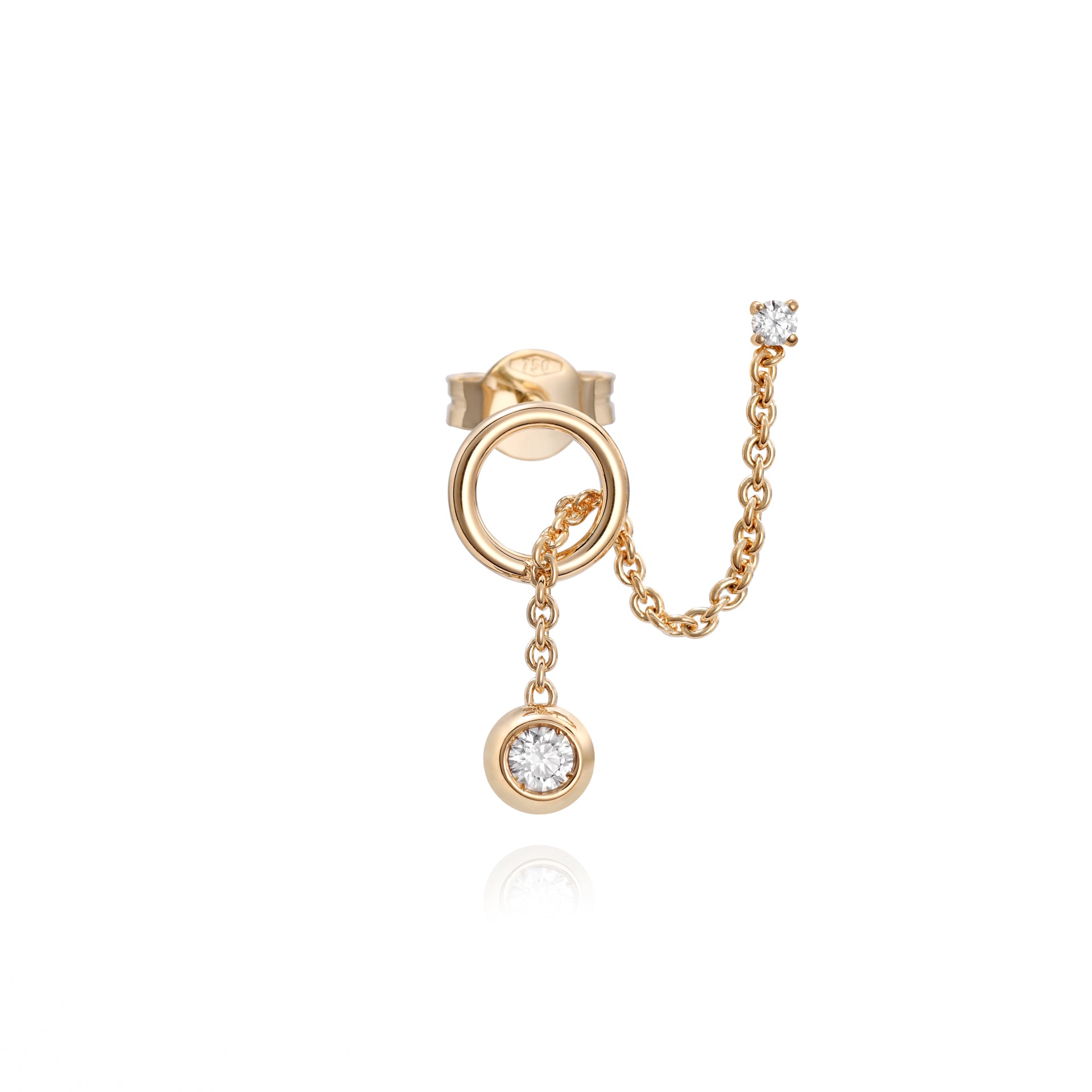 Orecchino Solitaire Bubble Y Sinistro