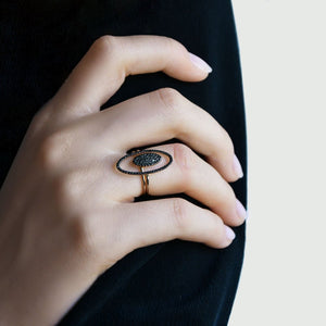 Black Window Ring