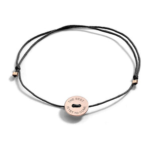 The Best Is Yet To Come Black Ribbon Bracelet