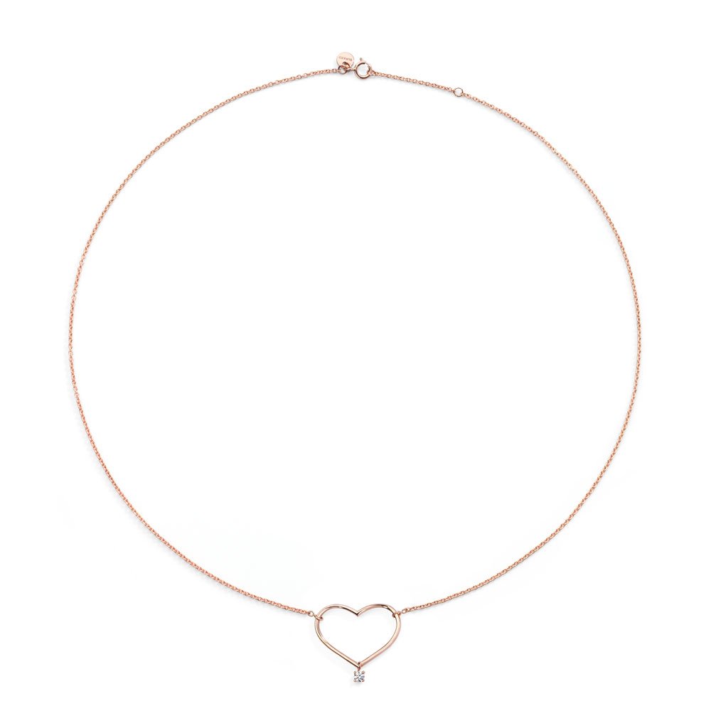 L Heart Diamond Necklace