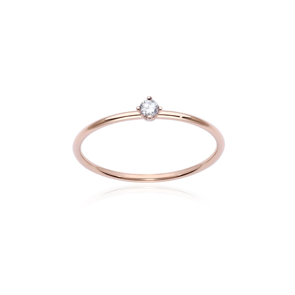 M White Solitaire Ring