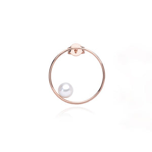 Right Pearl Circle Earring