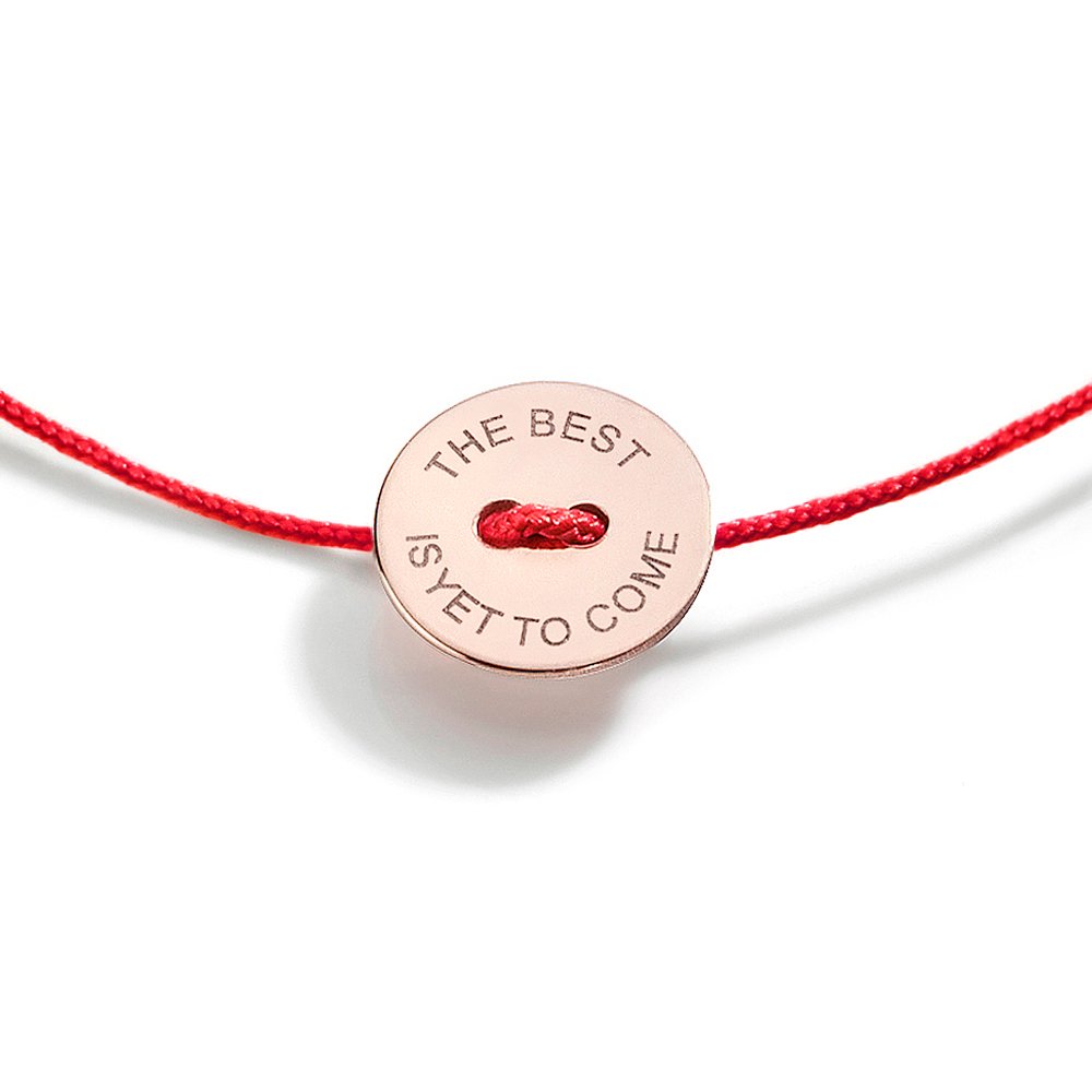 The Best is Yet to Come Red Ribbon Bracelet