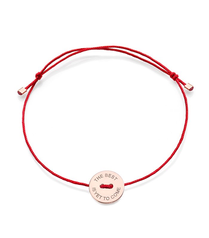 The Best is Yet to Come Red Ribbon Bracelet