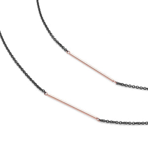 Black Lines Sautoir Necklace