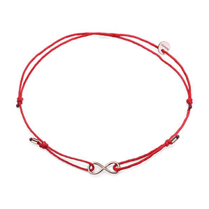Infinity Red Ribbon Bracelet