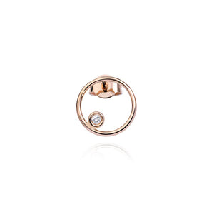Left Diamond Circle Earring