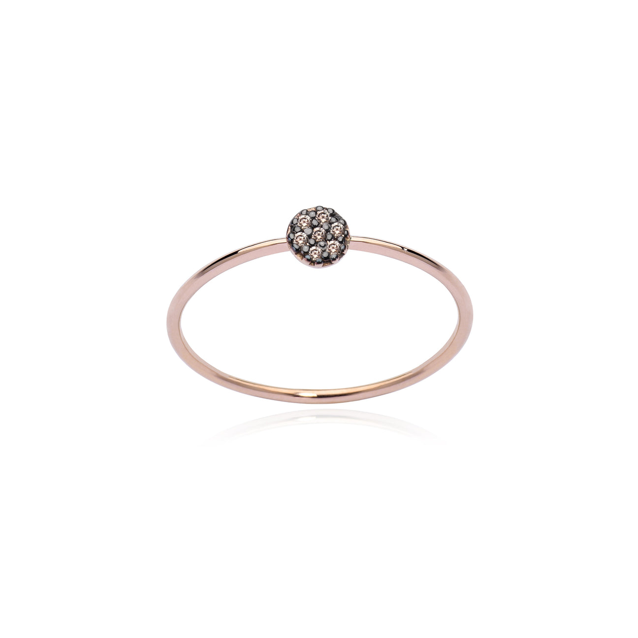 Orecchini A Cluster Halo In Oro Rosa 14K Con Diamanti Neri - Gioiello Donna Con 0.45 Ct, Eleganti E Scintillanti, Cod. DR3198-2355-14KR