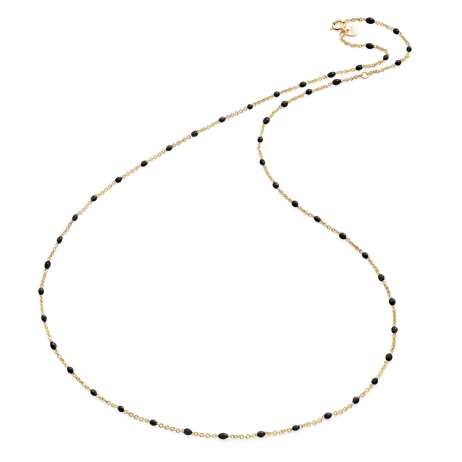 Yellow Black Dots Necklace