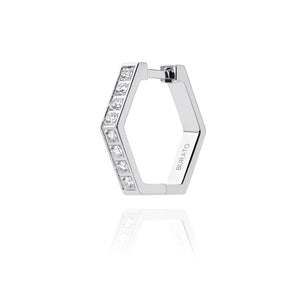 Earring Amuleto Hoop Full Diamonds White M