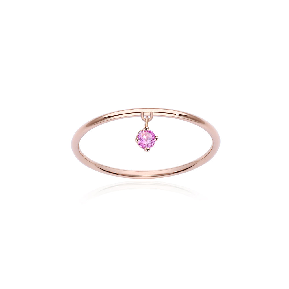 Pink Solitaire Charm