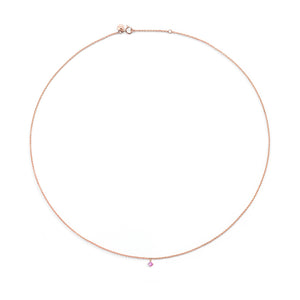 Pink Solitaire Necklace