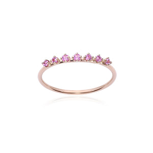 Pink Long Solitaire Ring