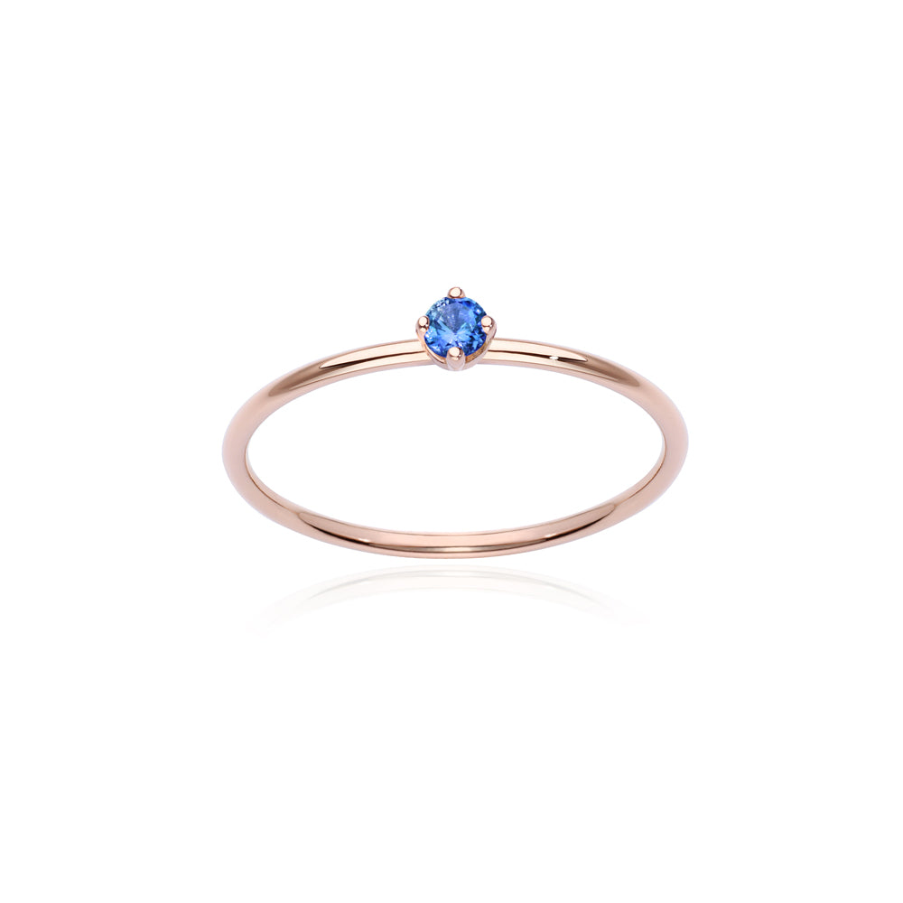 Blu Solitaire Ring