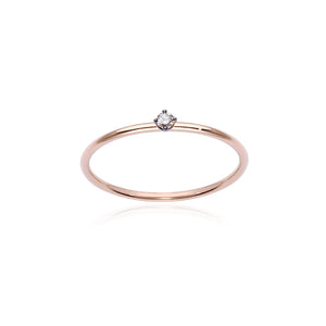 S Brown Solitaire Ring